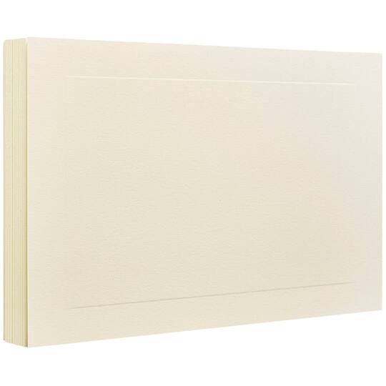 JAM Paper 5" x 7" Ivory Panel Blank Flat Note Cards